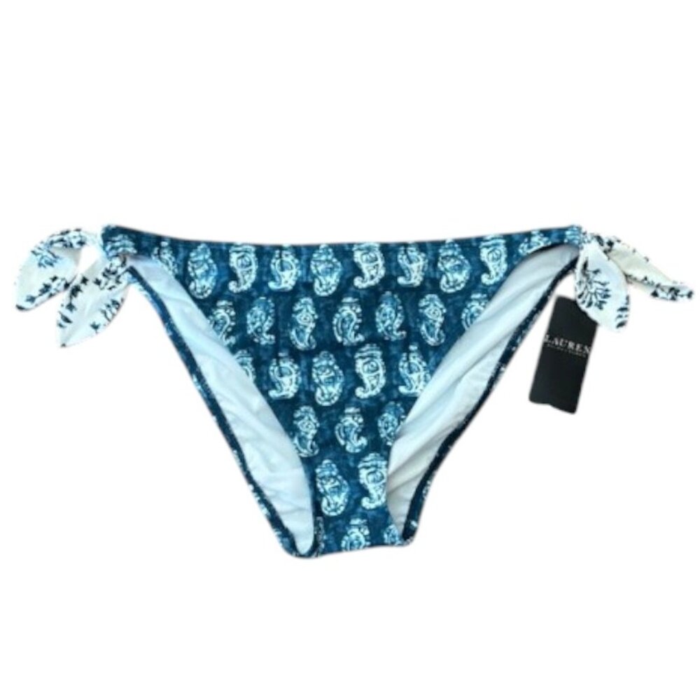Lauren Ralph Lauren Paisley Side Tie Hipster Bikini Bottoms